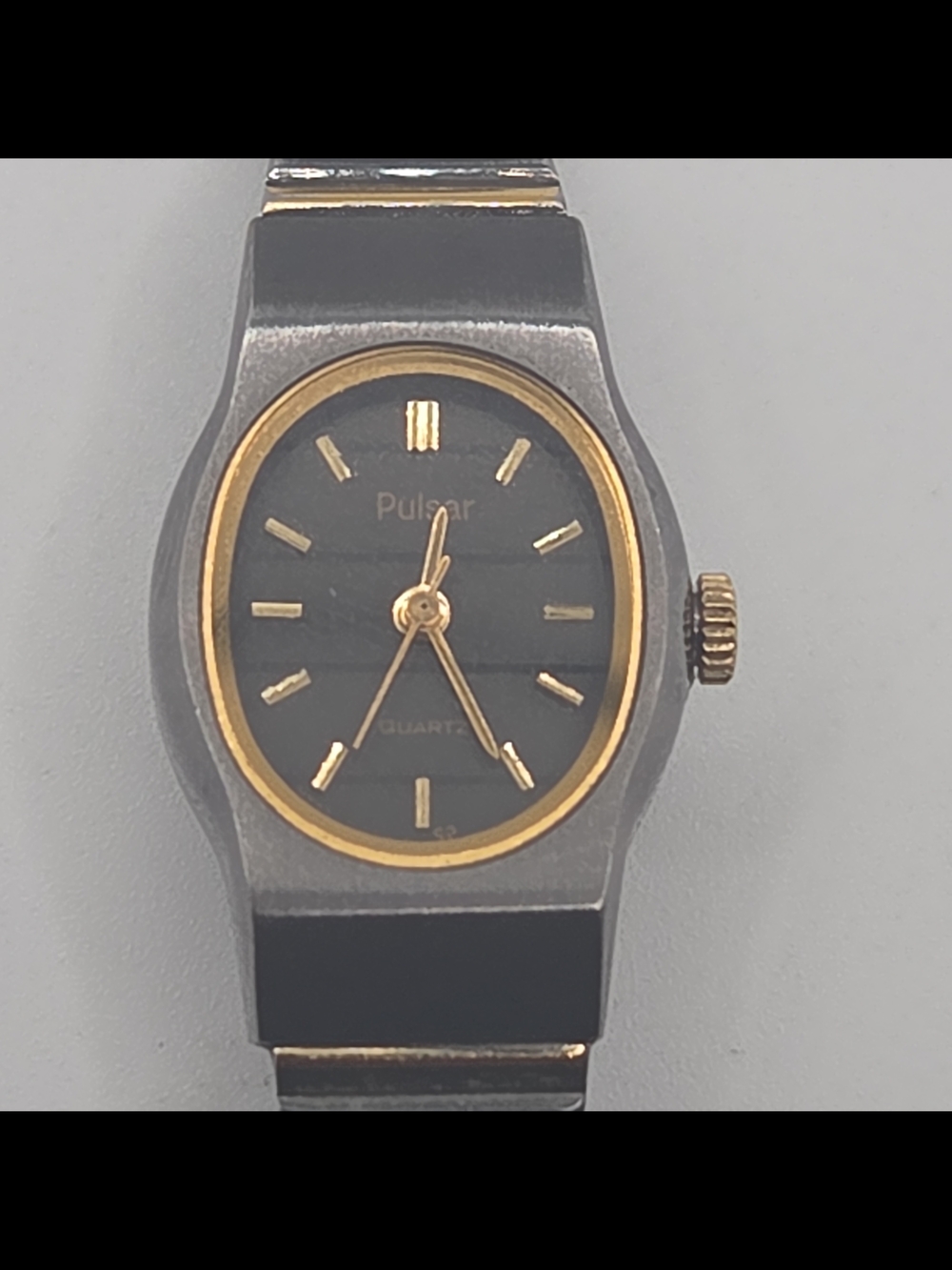 Pulsar Women's Black and Gold Stainless Watch